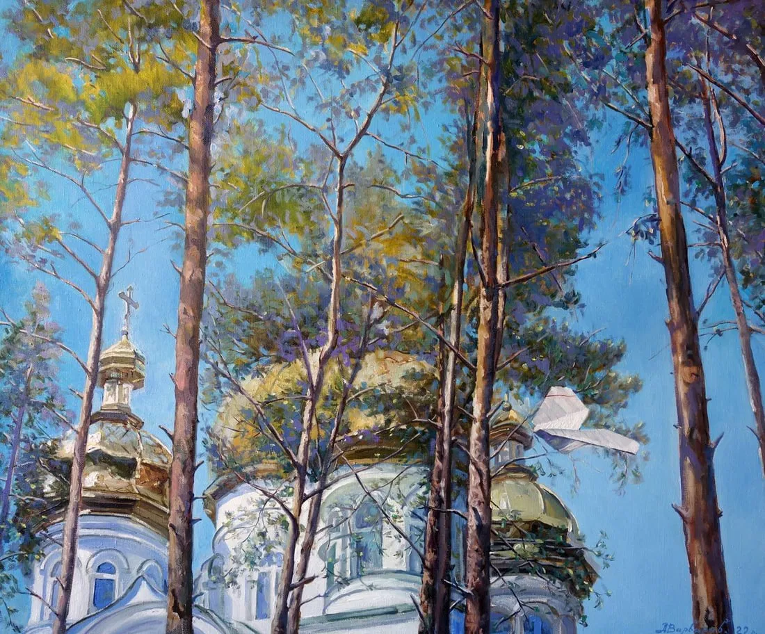 Oil painting Good news Varvarov Anatoly Viktorovich