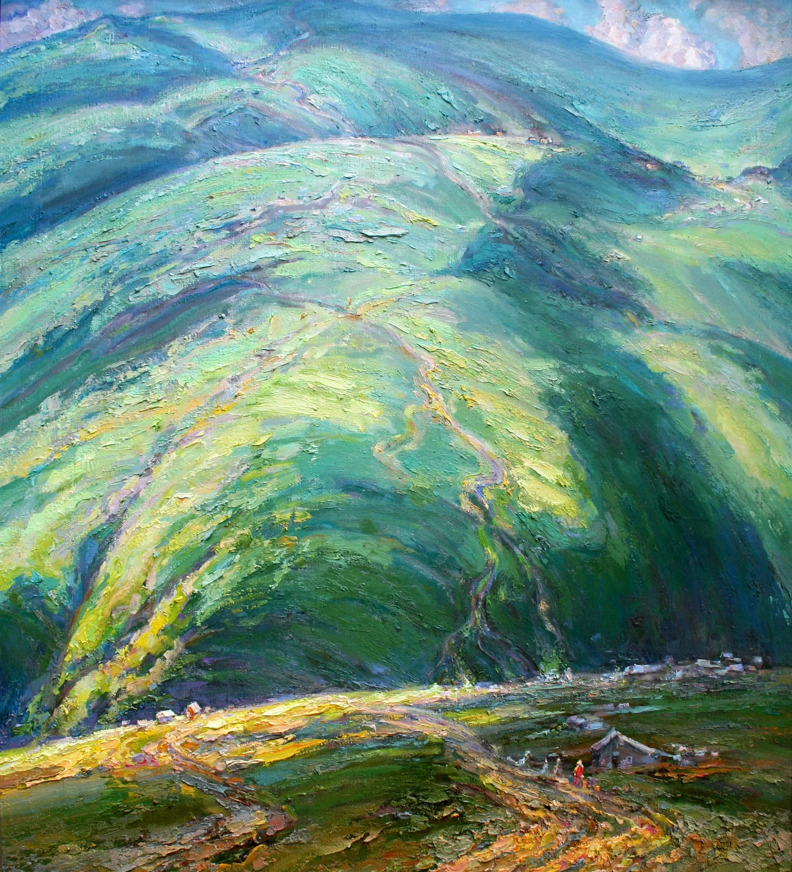 Oil painting High in the mountains Leonid Pavlenko