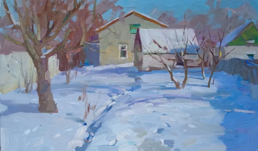 Oil painting Houses Alex Ditriev