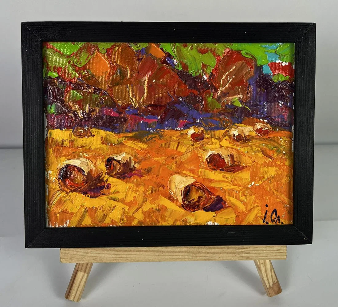 Oil painting In the autumn fields Oleksiy Ivanyuk