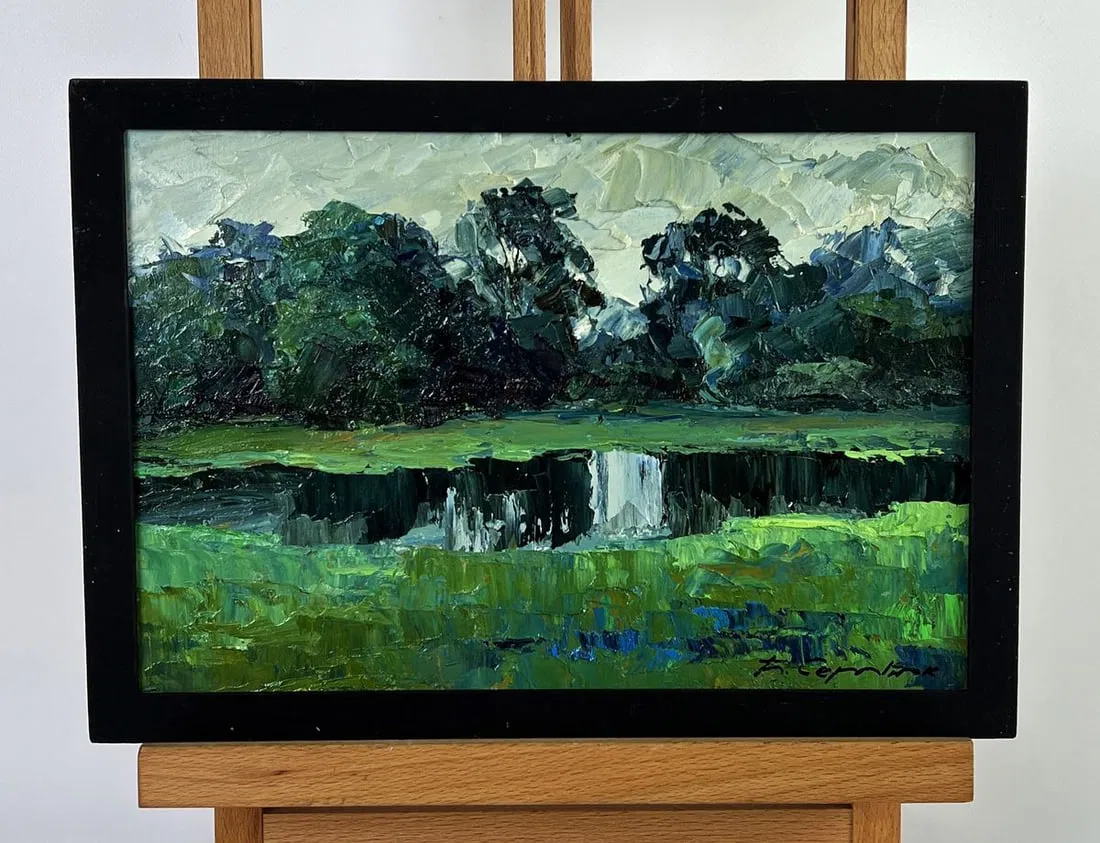 Oil painting In the meadows before the rain Boris Serdyuk