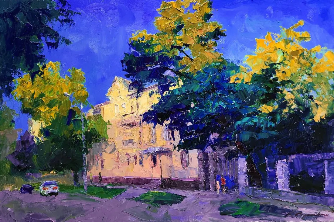 Oil painting Morning in the City Boris Serdyuk