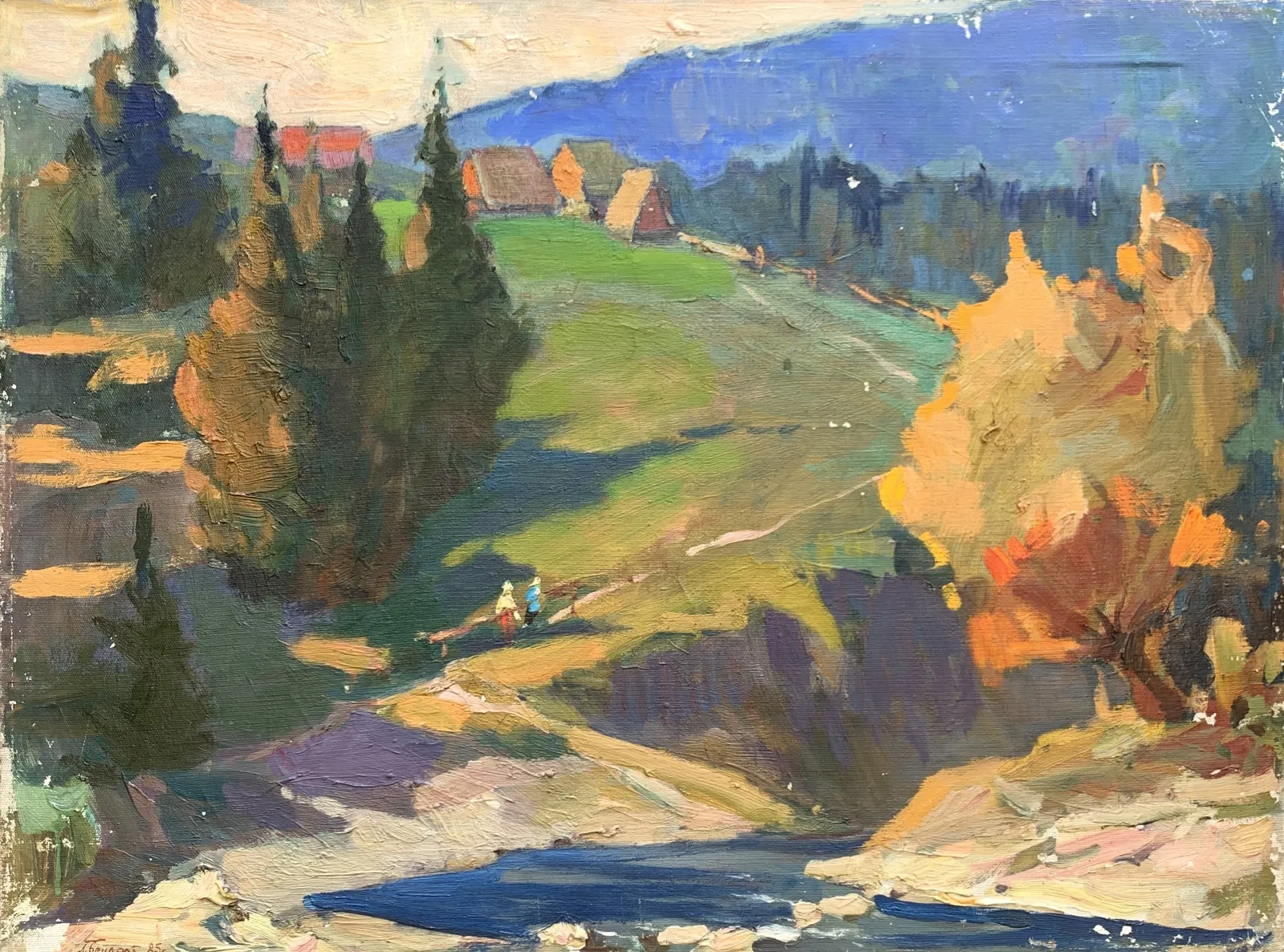 Oil painting Native land Bessaraba