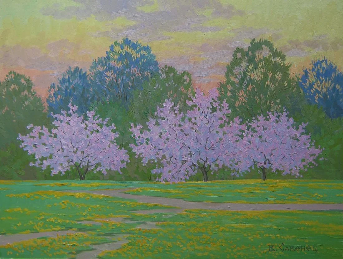 Oil painting Nature of spring Valery Savenets