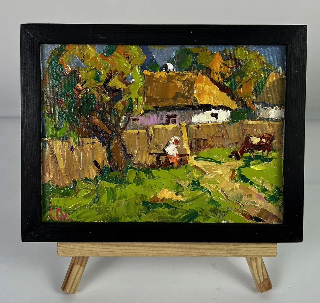 Oil painting Near the Yard Oleksiy Ivanyuk
