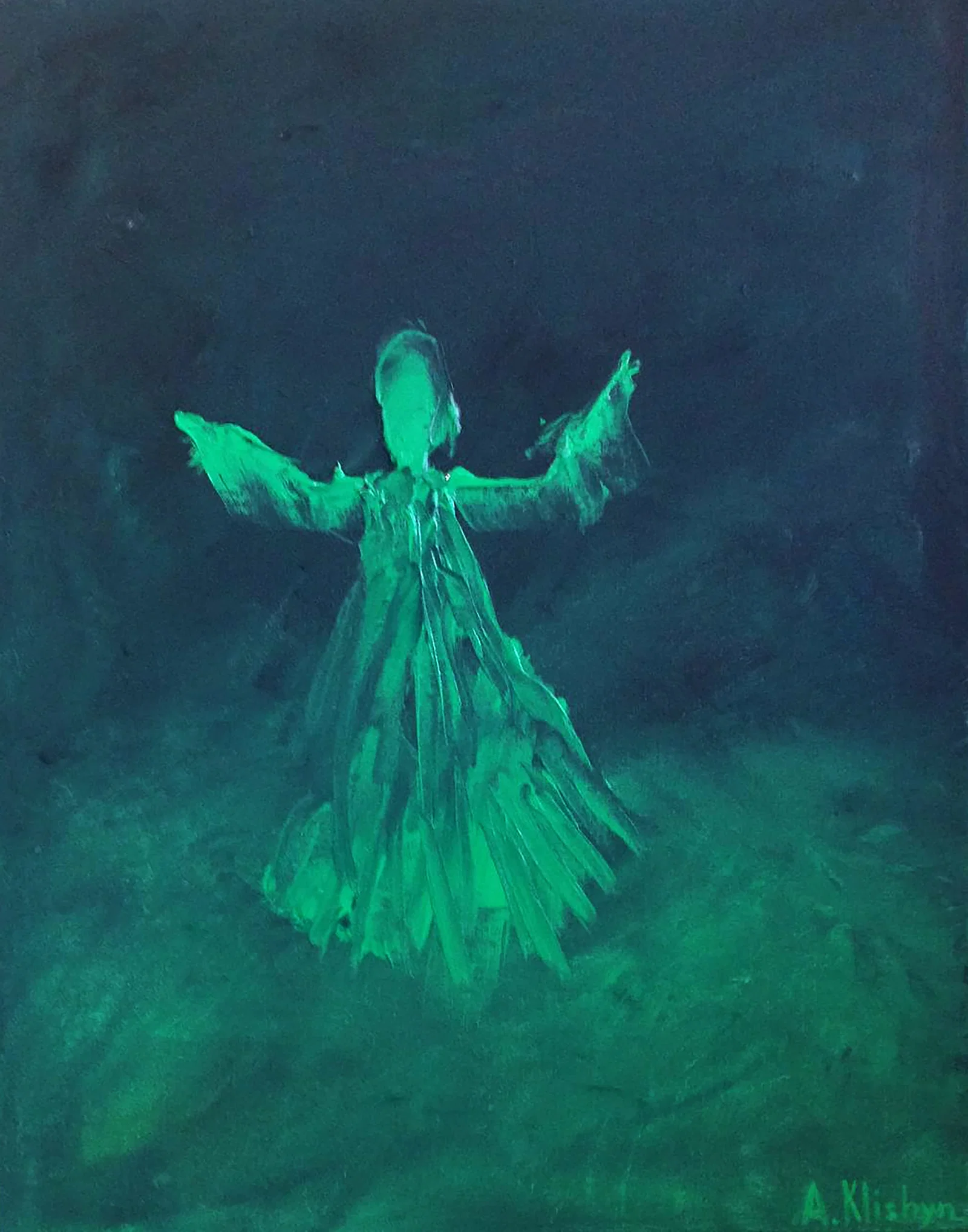 Oil painting Night guest Andriy Klishyn