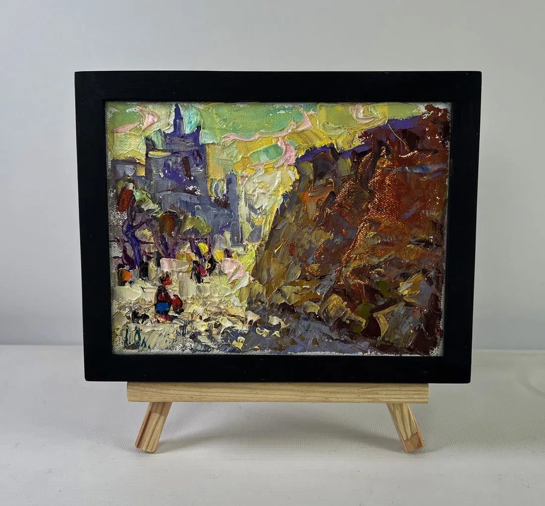 Oil painting Old fortress that remembers centuries Oleksiy Ivanyuk