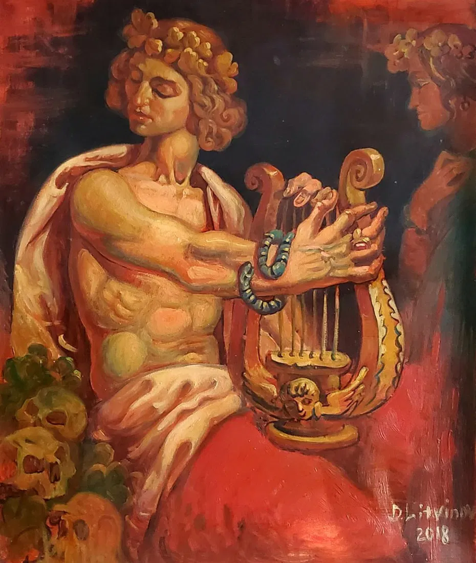 Oil painting Orpheus and Eurydice Daniil Litvinov