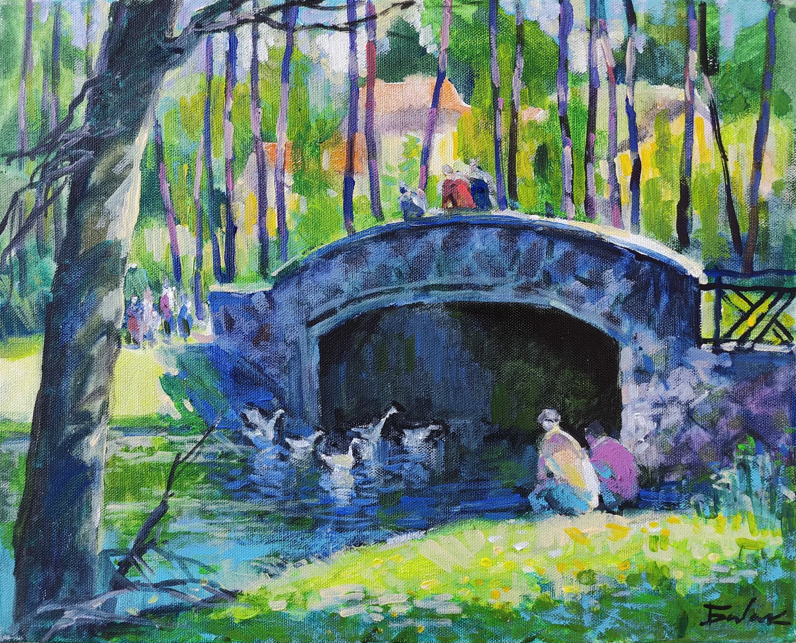 Oil painting park named after T.G. Shevchenko in the city of Ivano-Frankivsk Vyacheslav Petrovich