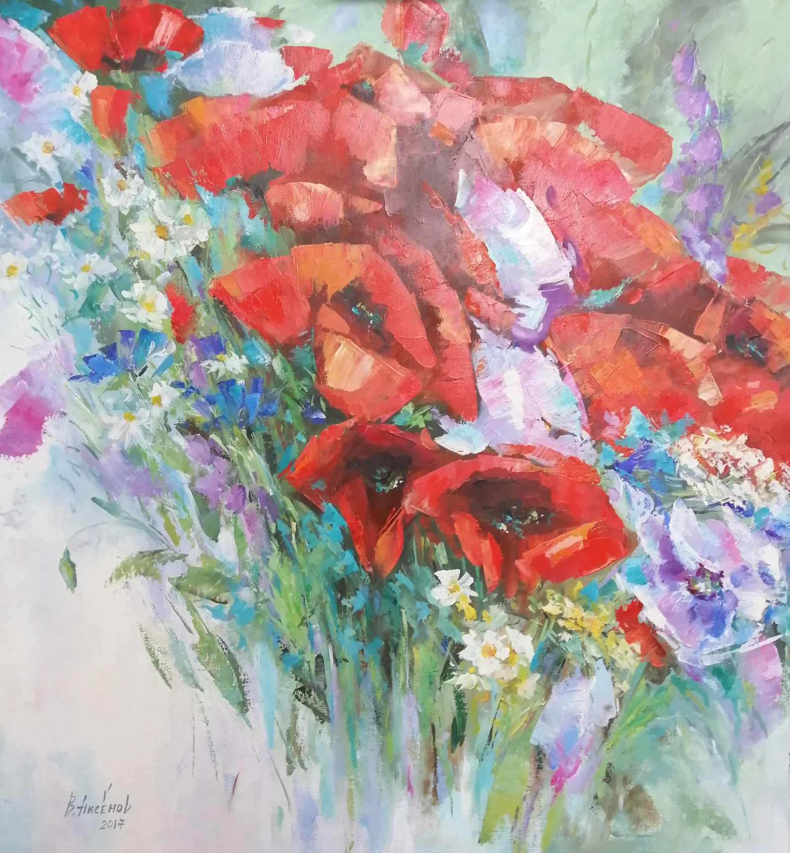 Oil painting Poppies Vadim Os'onov