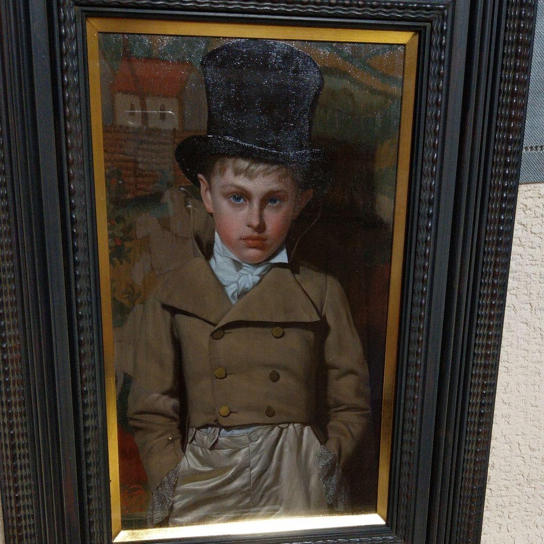 Oil painting portrait by Gu Jihong.