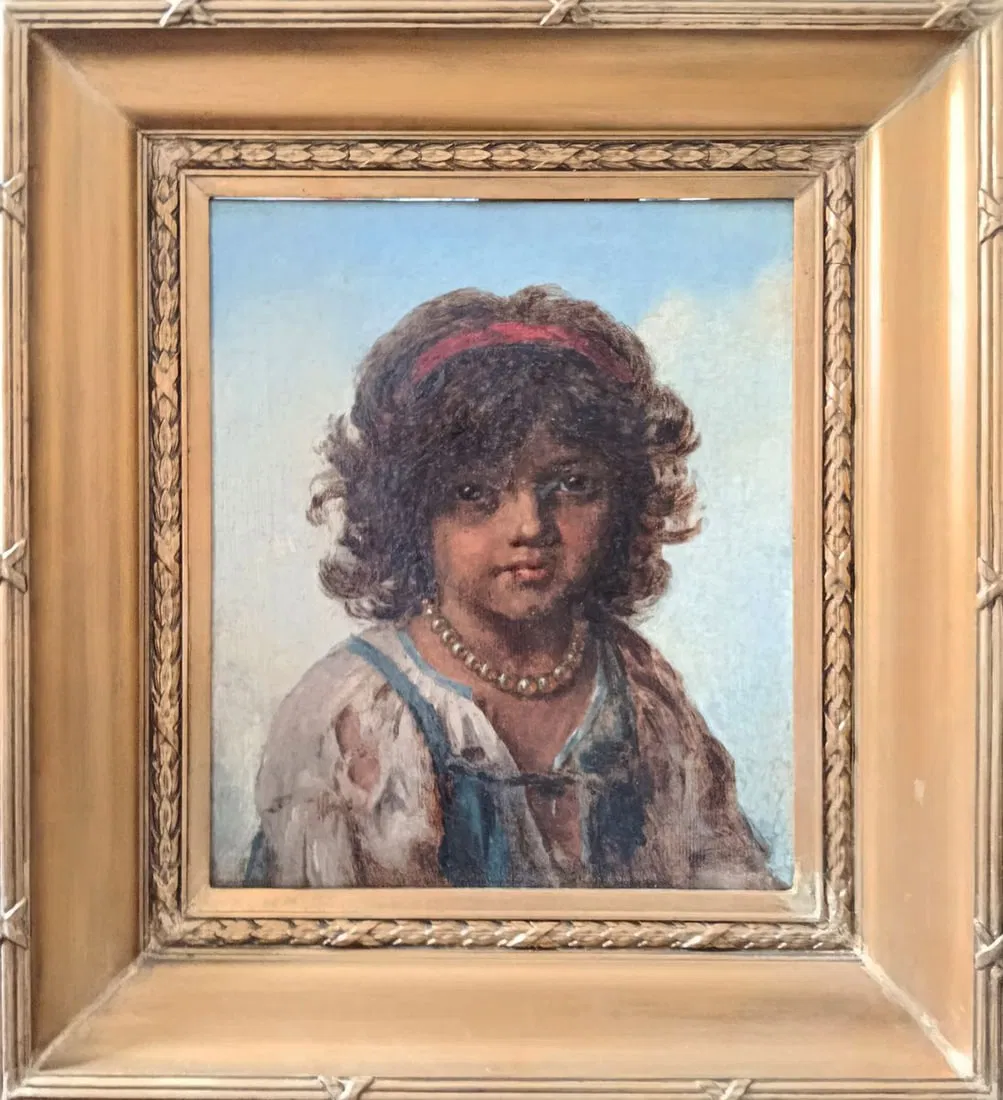 Oil painting Portrait of a girl Khariton Platonov