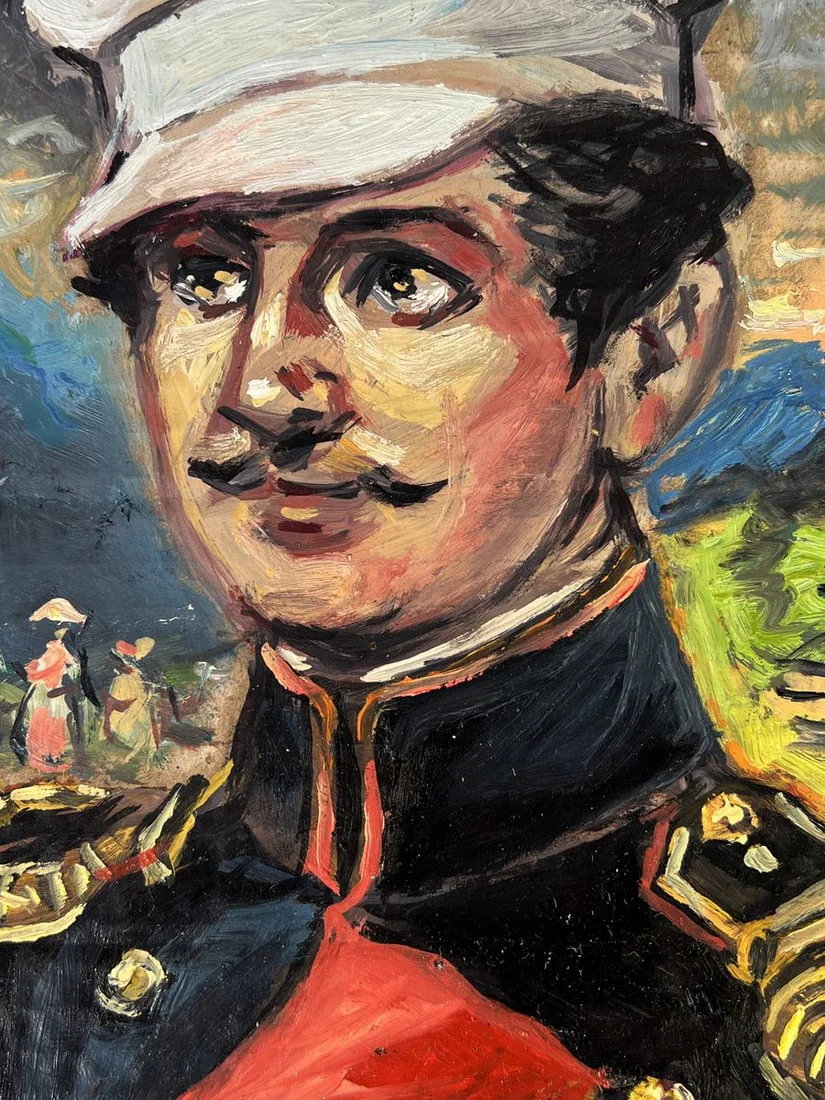 Oil painting Portrait of an officer Alexander Litvinov
