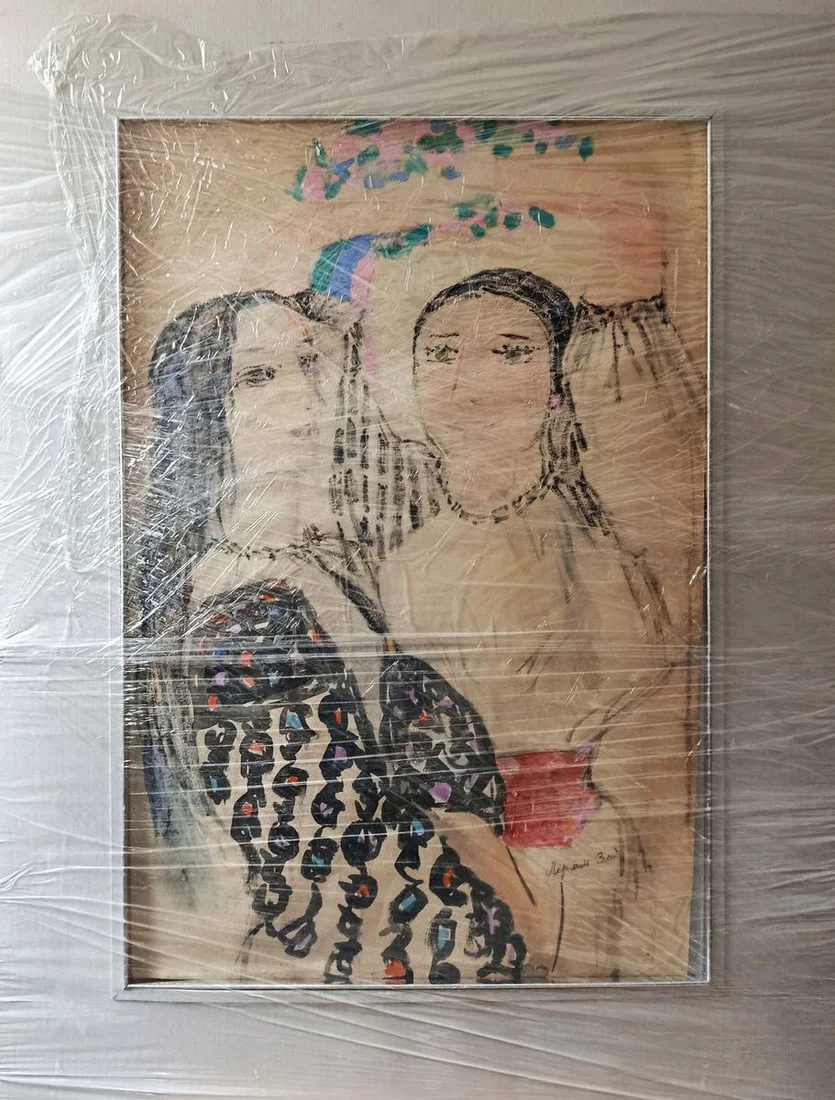 Oil painting Portrait of two girls Zoya Lerman