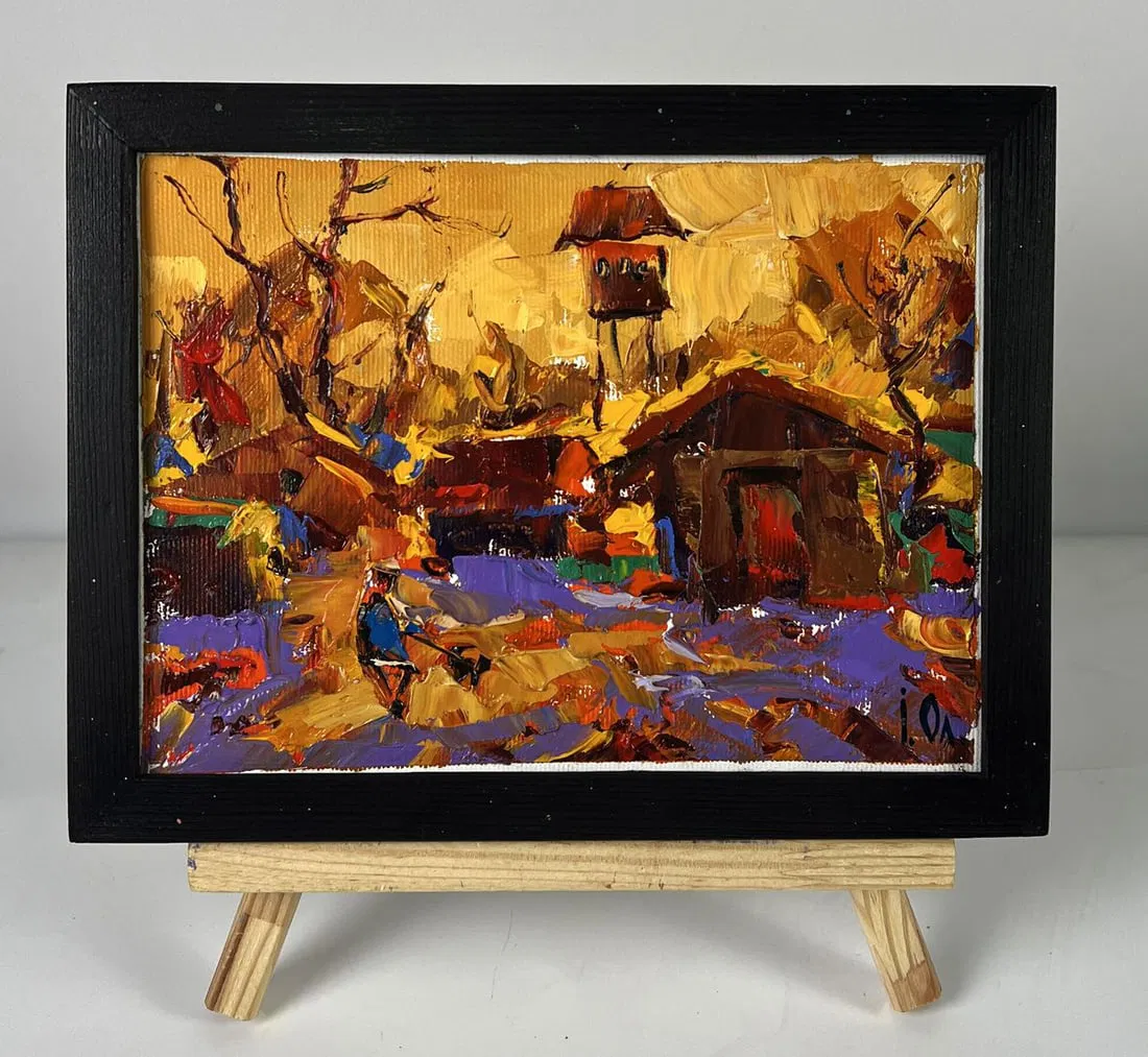 Oil painting Quiet Courtyard in the Village Oleksiy Ivanyuk