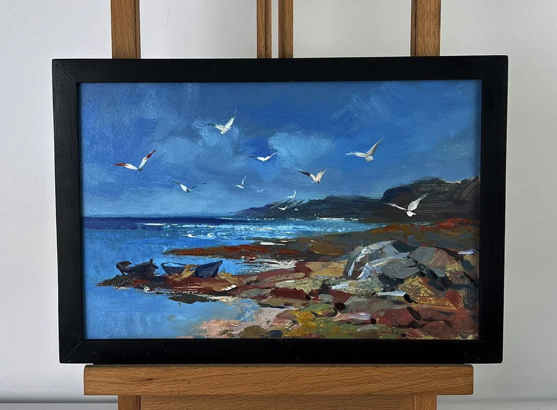 Oil painting Seagulls over the Sea Yuriy Suprunchuk