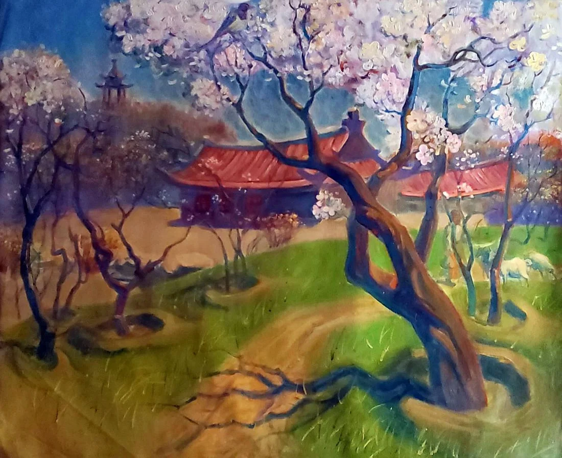 Oil painting Spring in China Daniil Litvinov