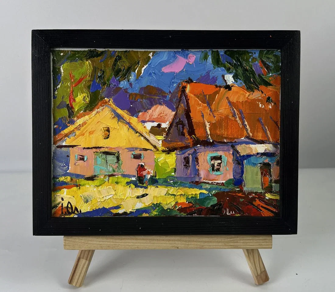 Oil painting Summer Day in the Village Oleksiy Ivanyuk