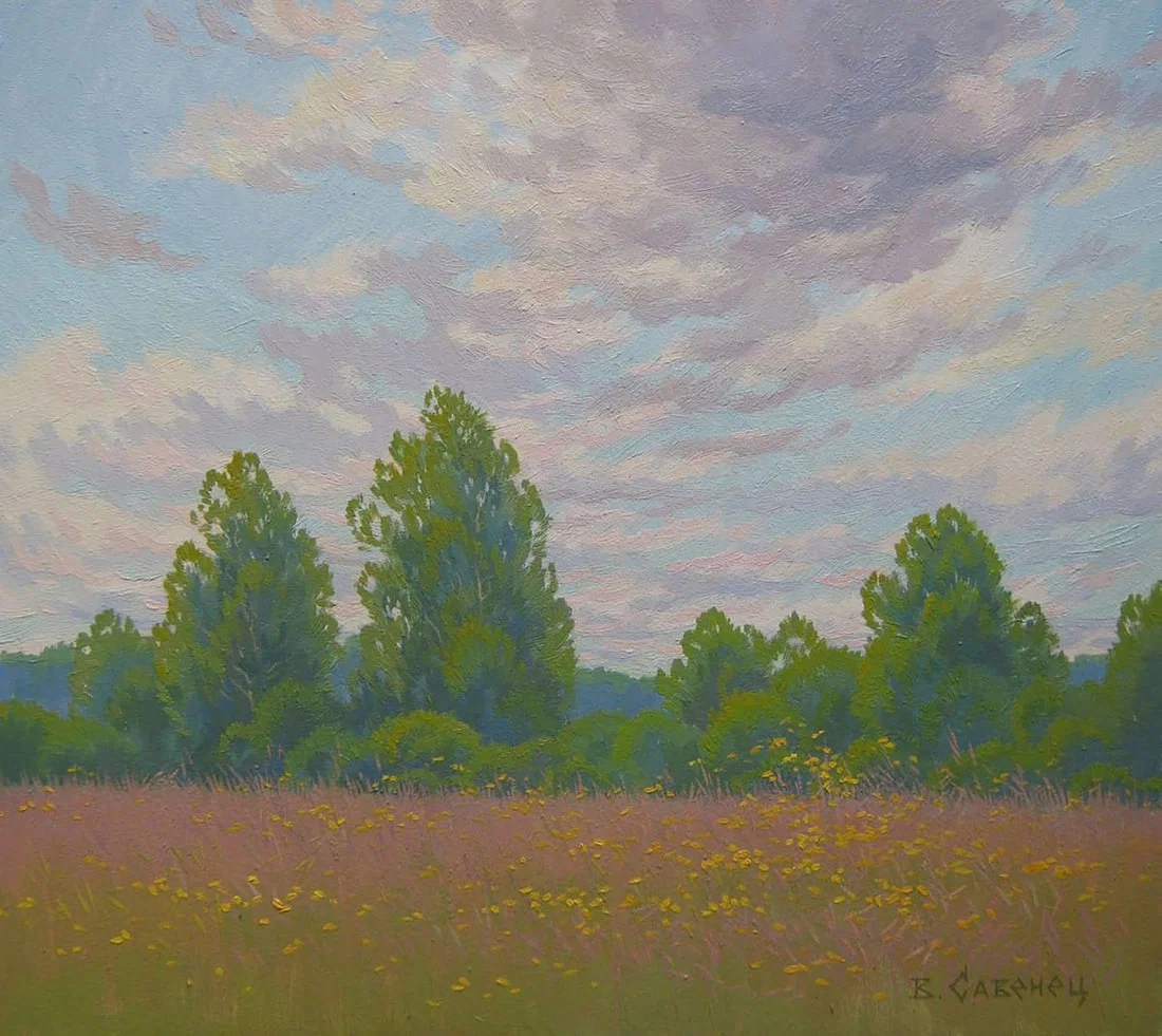Oil painting Summer nature Valery Savenets