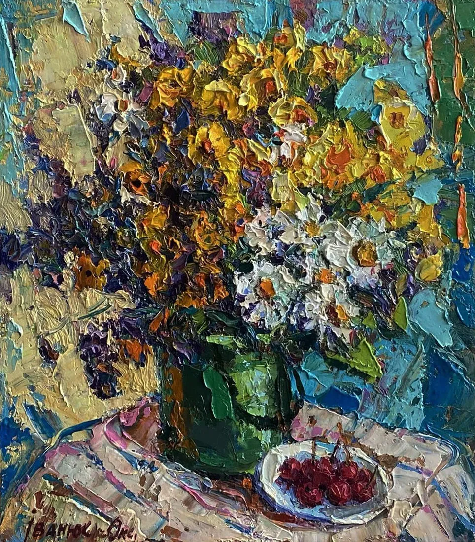Oil painting Summer still life Oksana Ivanyuk