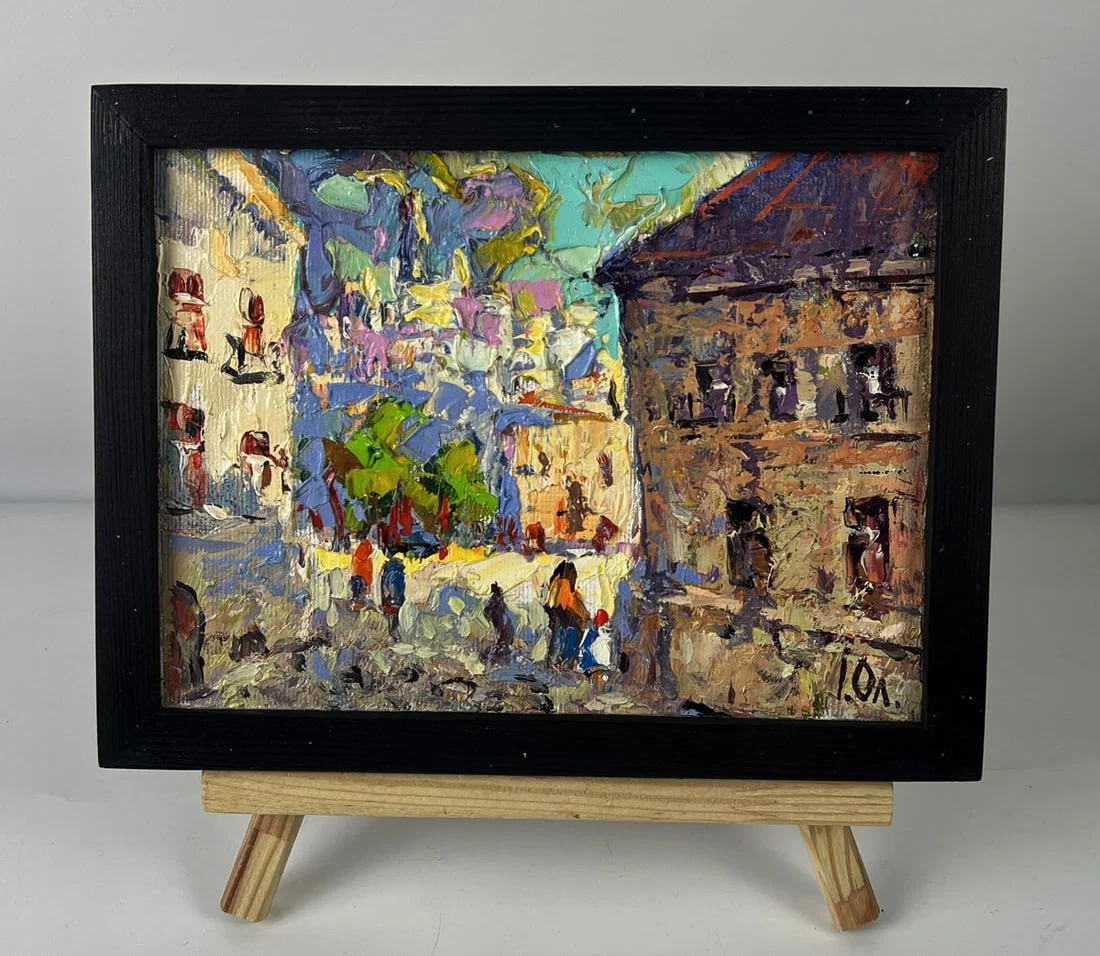 Oil painting The ancient streets of the city Oleksiy Ivanyuk