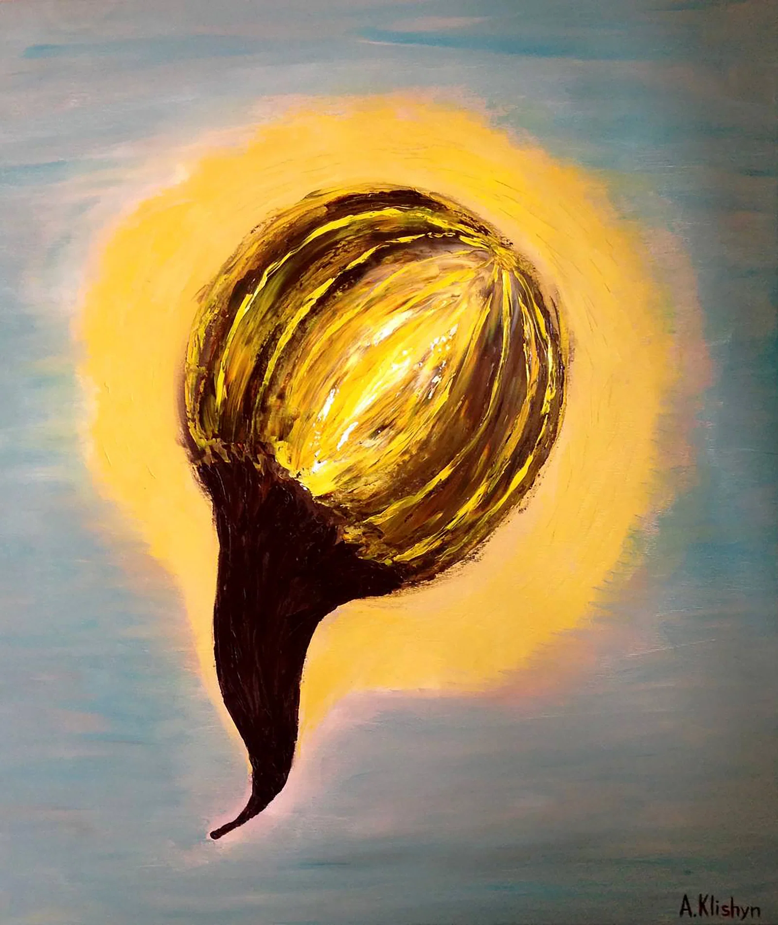 Oil painting The birth of the universe Andriy Klishyn