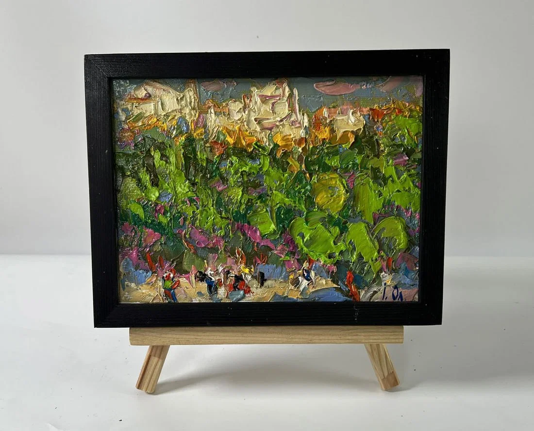 Oil painting The dynamic rhythm of the city Oleksiy Ivanyuk