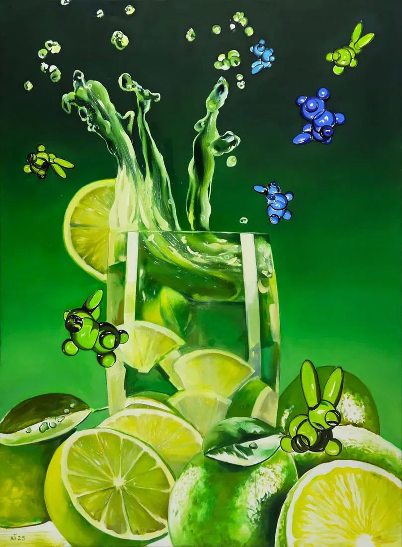 Oil painting The sour taste of lime Igor Konovalov