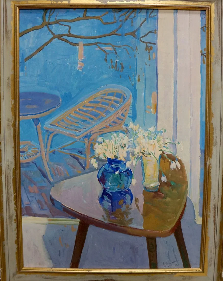 Oil painting The yard Sulimenko Petr Stepanovich