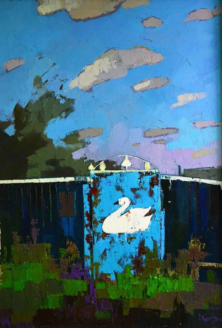 Oil painting Time Passes Natalia Korf-Ivaniuk