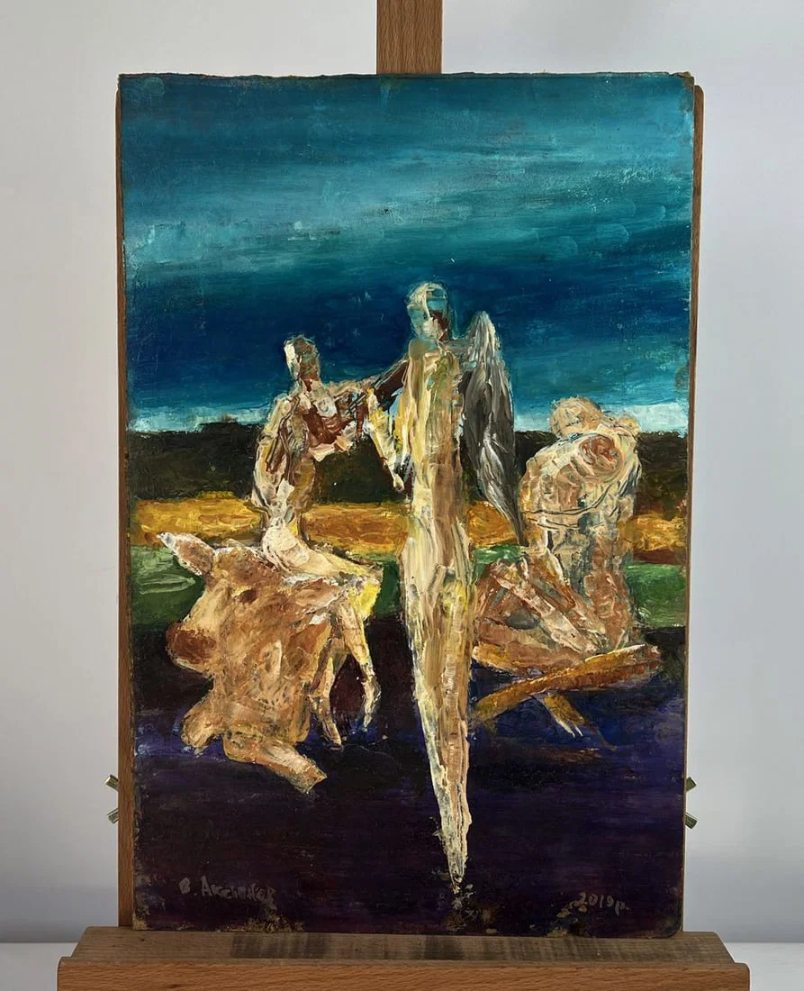 Oil painting Unexpected Friends Vadim Aksenov