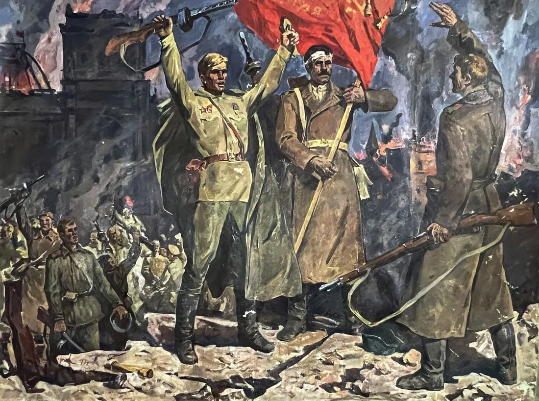 Oil painting Victory of the Red Army Unknown artist