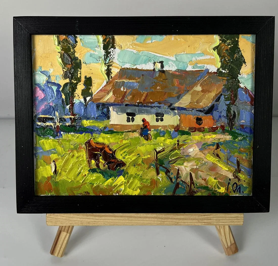 Oil painting Village courtyard Oleksiy Ivanyuk