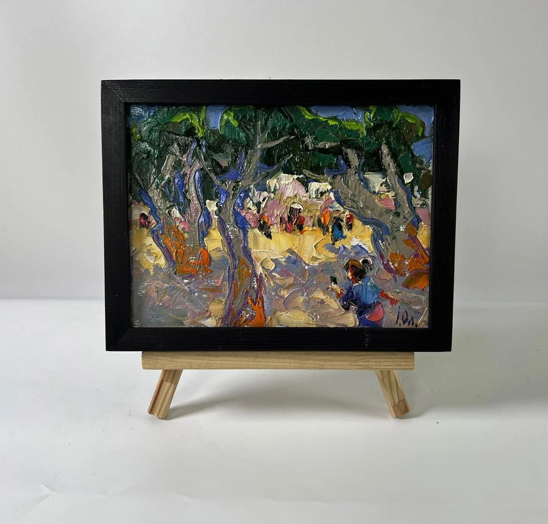 Oil painting Walk in the park Oleksiy Ivanyuk