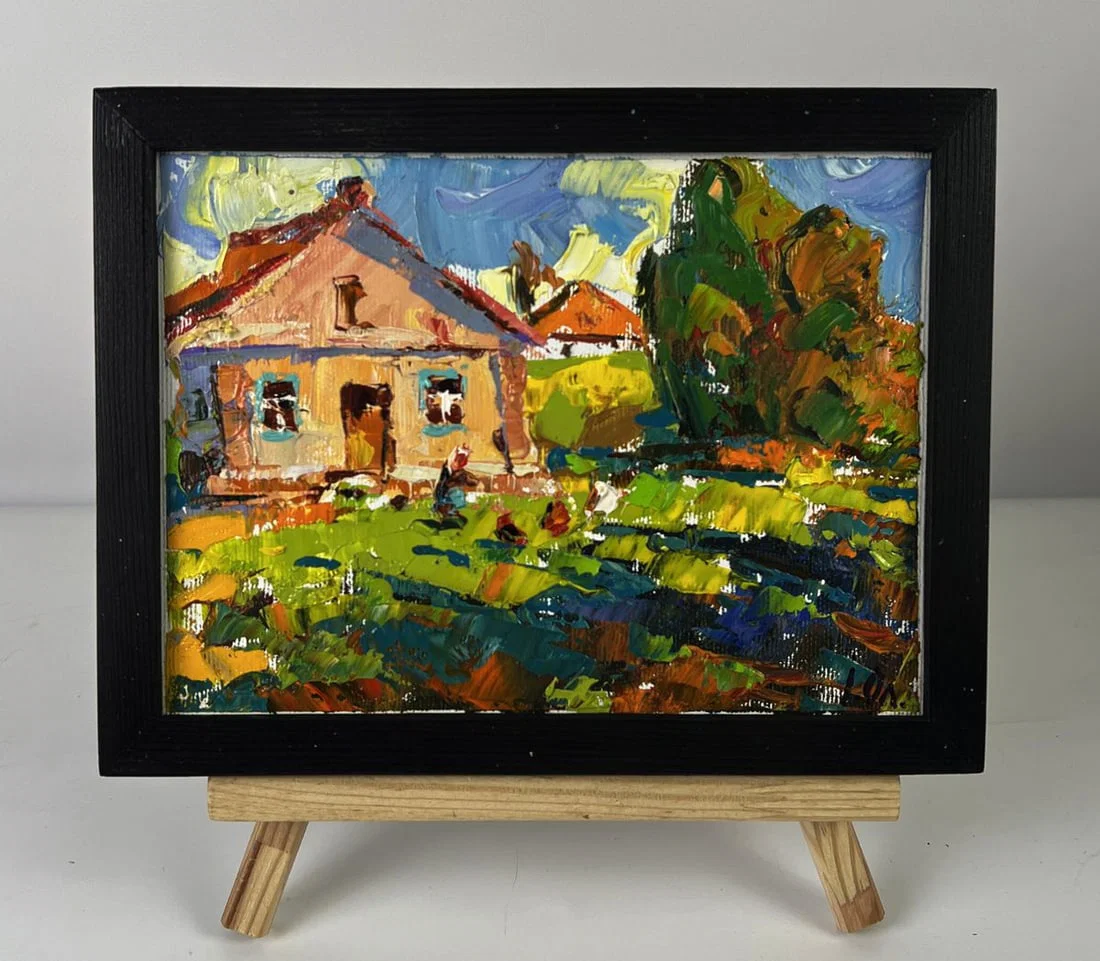 Oil painting Warm days in the village Oleksiy Ivanyuk