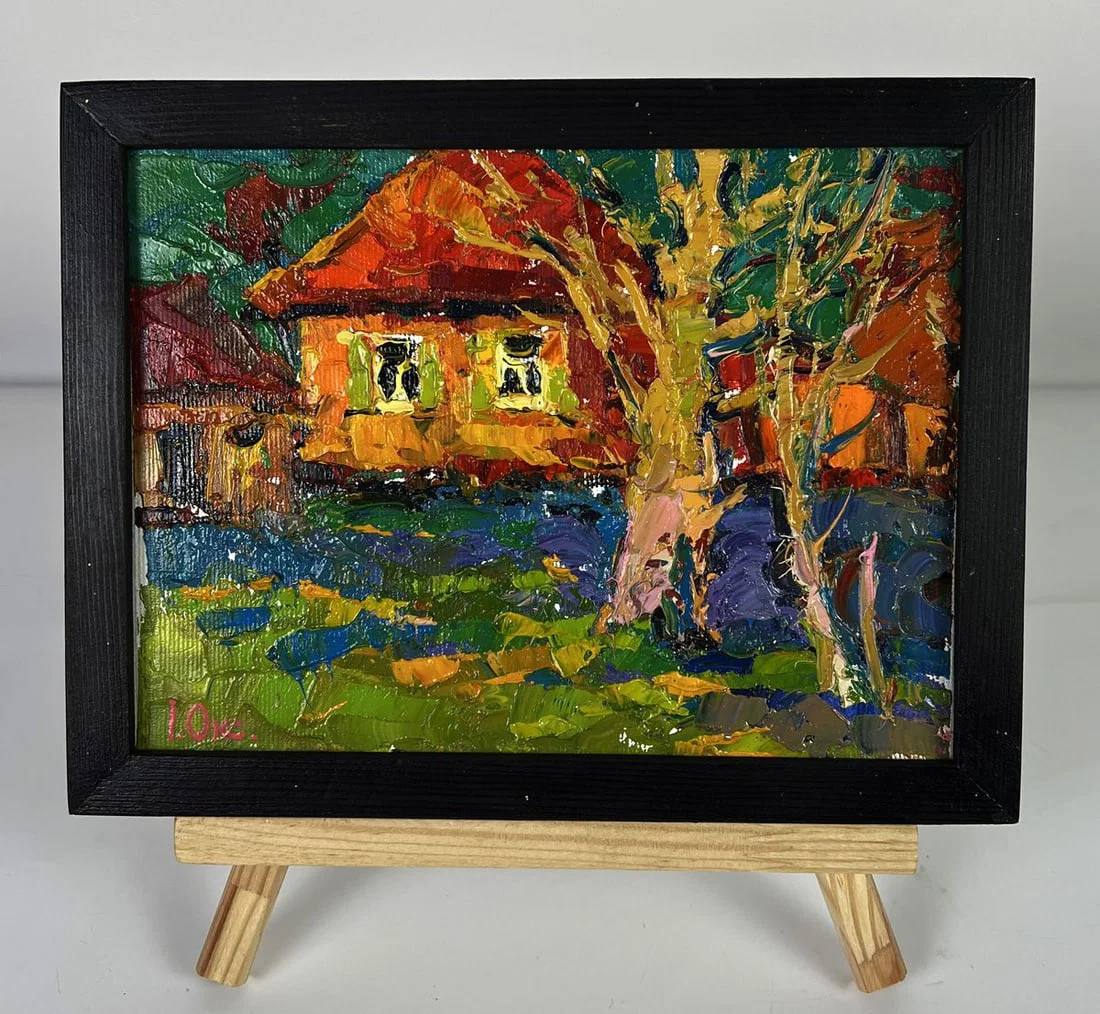 Oil painting Warm Evening in the Village Oksana Ivanyuk