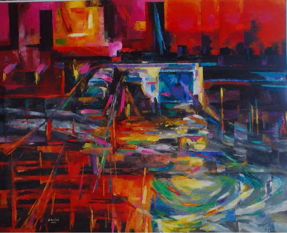 Oil painting Weekend traffic Vadim Os'onov