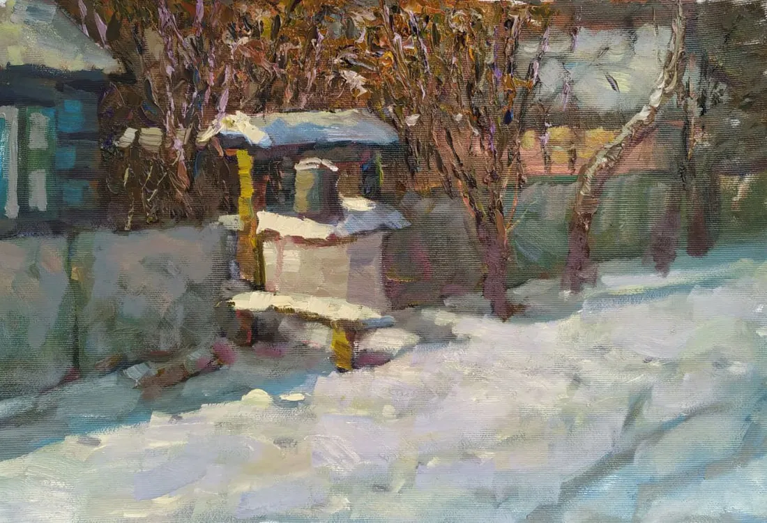 Oil painting Well Sergey Ivanovich Animov