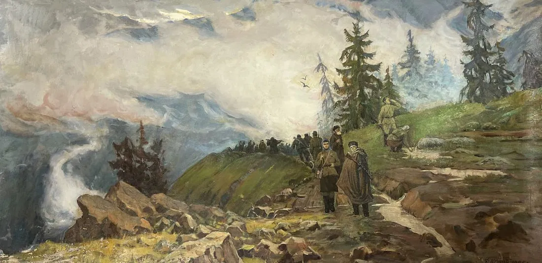 Oil painting Whisper of the Wind in the mountains Fedor Konev