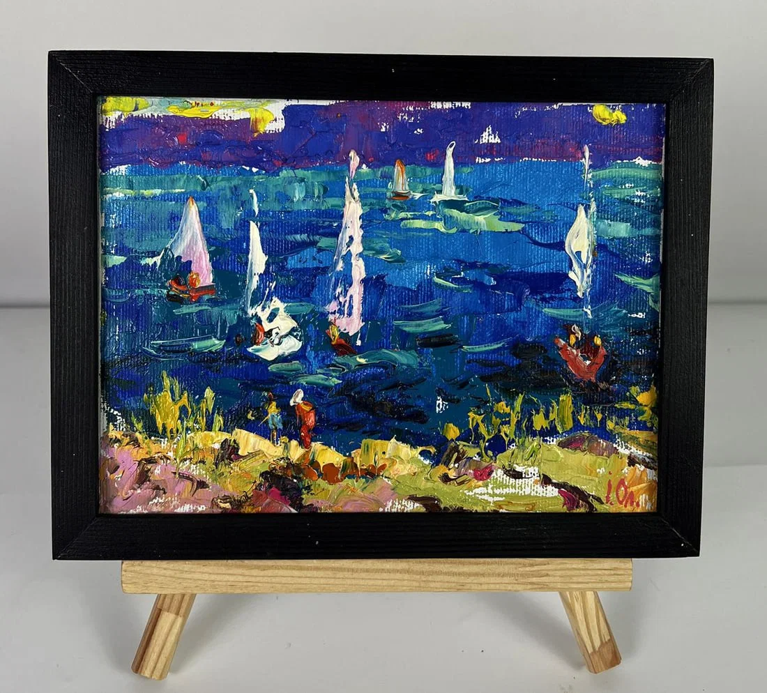Oil painting White Sails in the Sea Oleksiy Ivanyuk