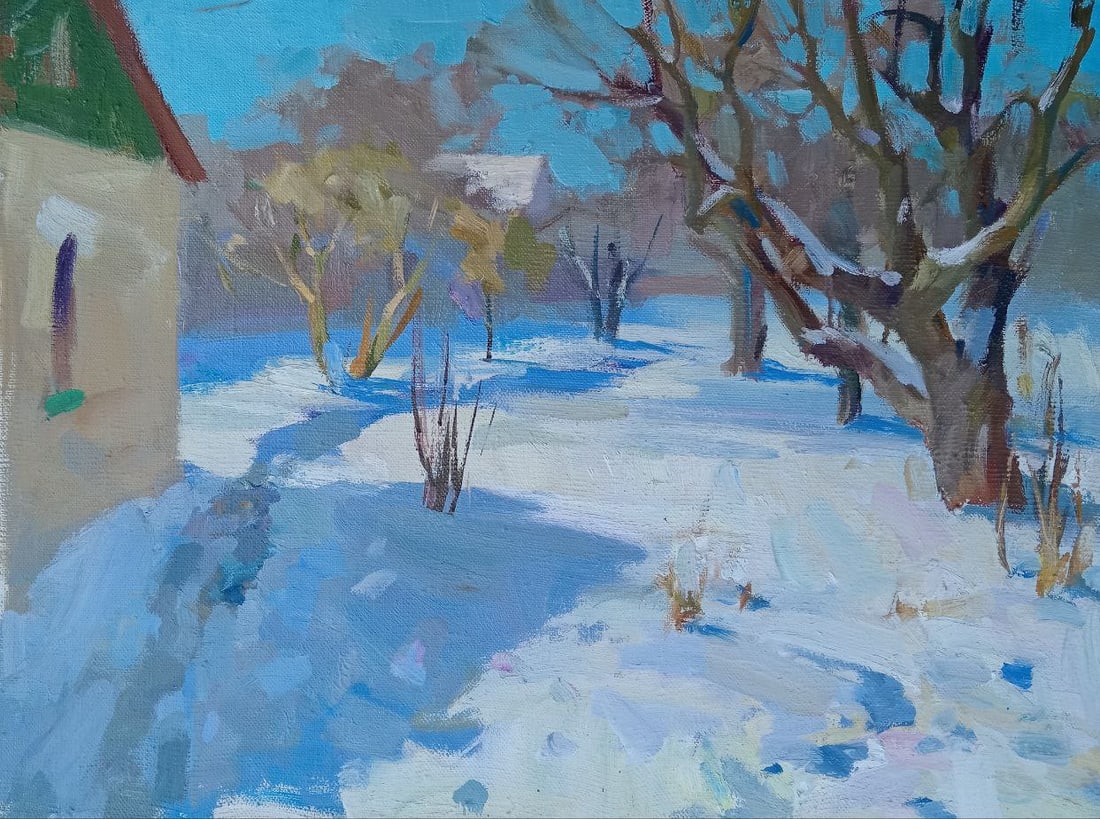 Oil painting Winter garden Alex Ditriev