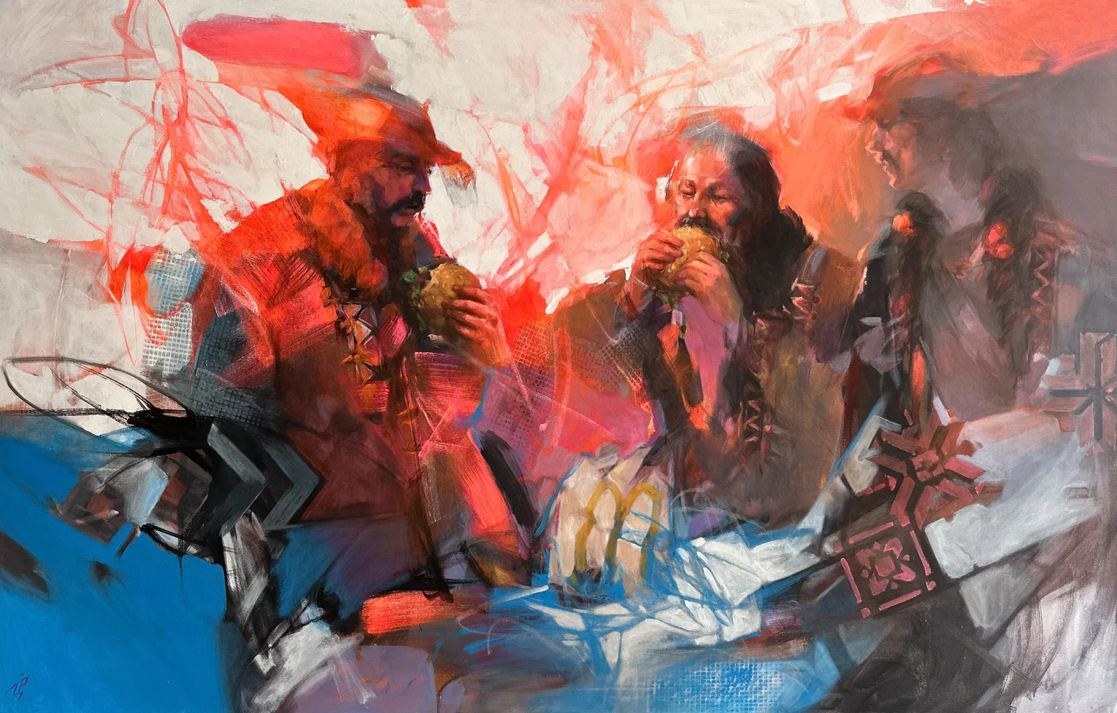 Oil portrait painting Degustation Ivan T.