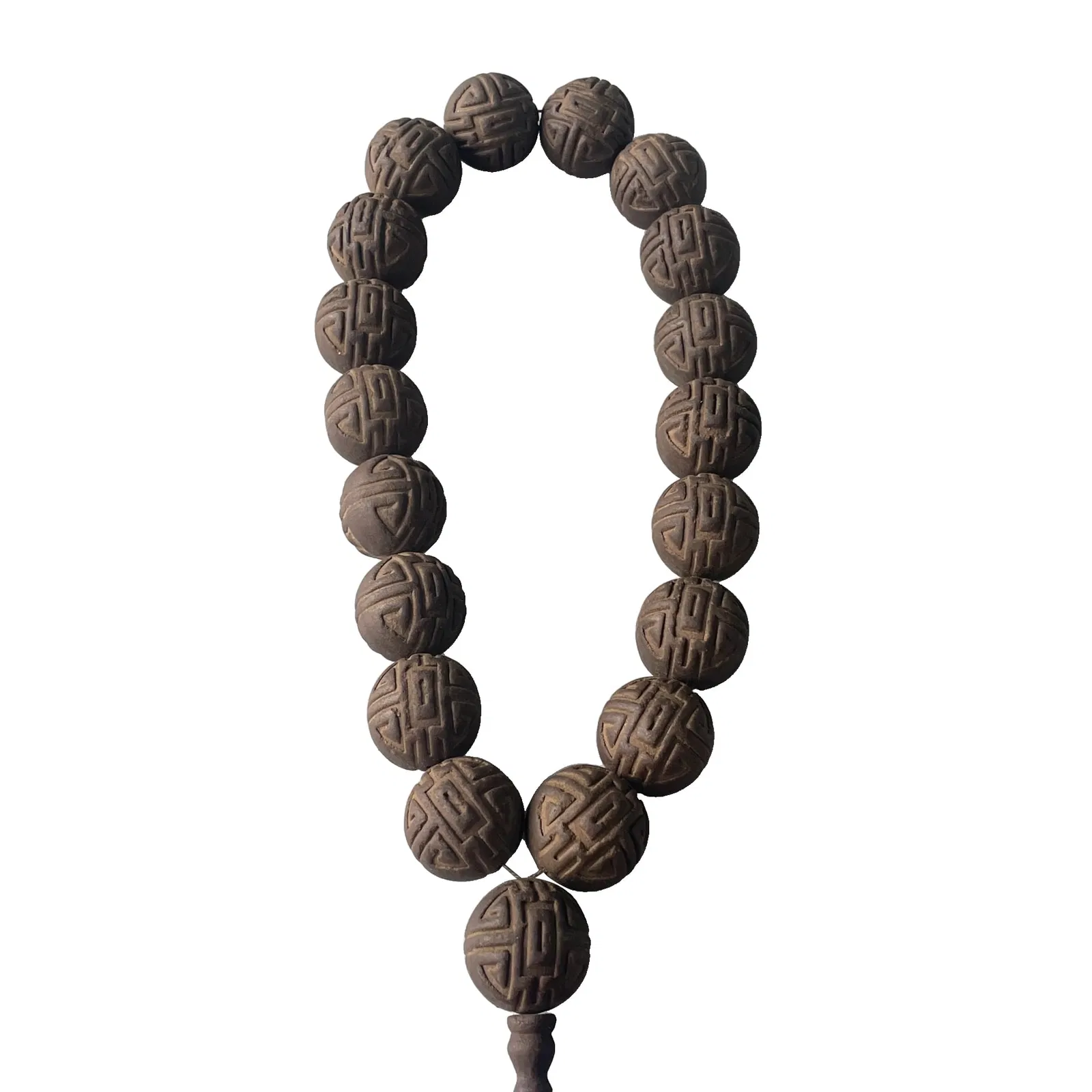Old agarwood carved bracelet from the Qing Dynasty