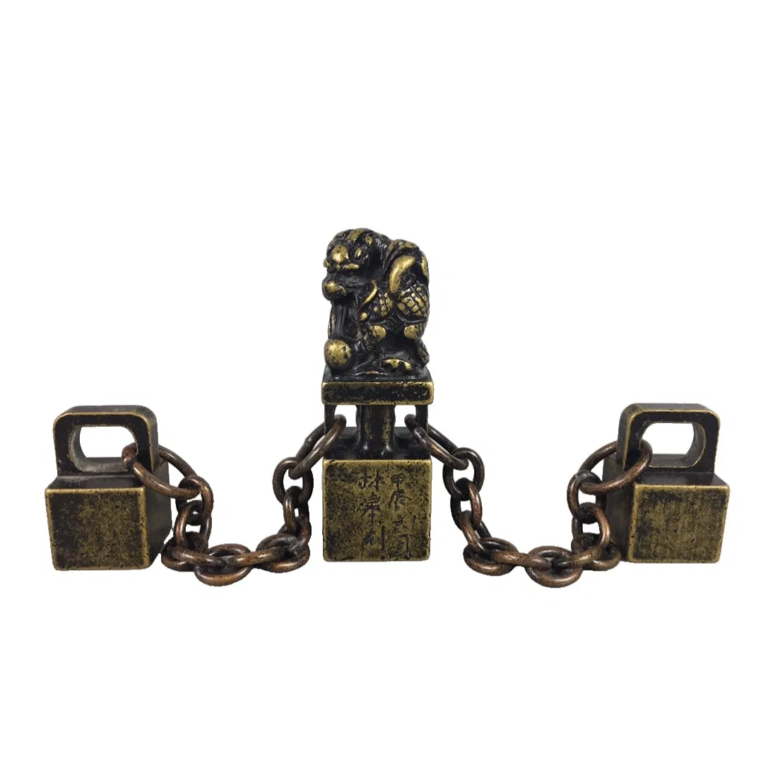 Old bronze three-seal set