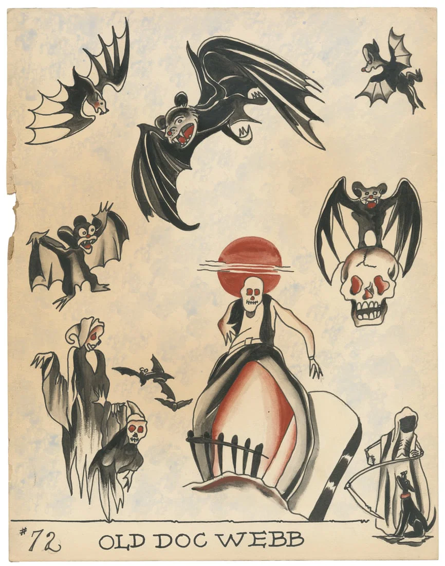 Old Doc Webb Flash Sheet with Spooky Imagery