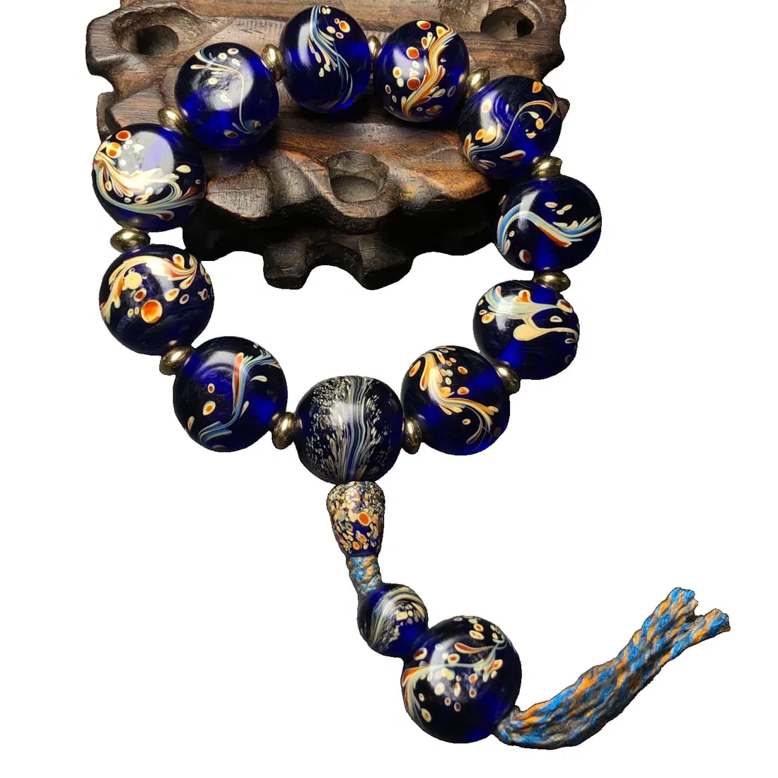 Old Glass Phoenix Tail Bracelet