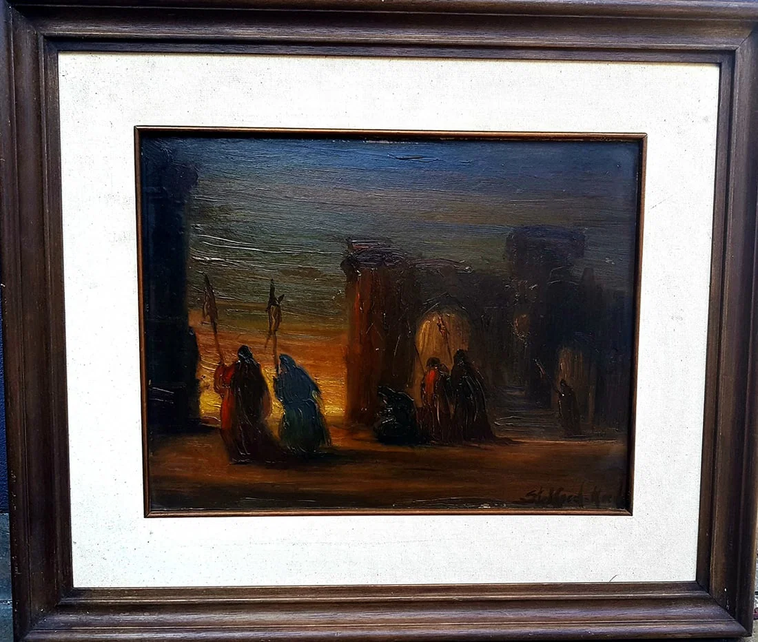 Old Oil Painting Stephen Robert KOEKKOEK Procession
