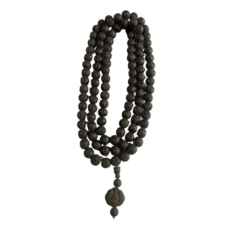 Old Tibetan antique agarwood 108-bead necklace