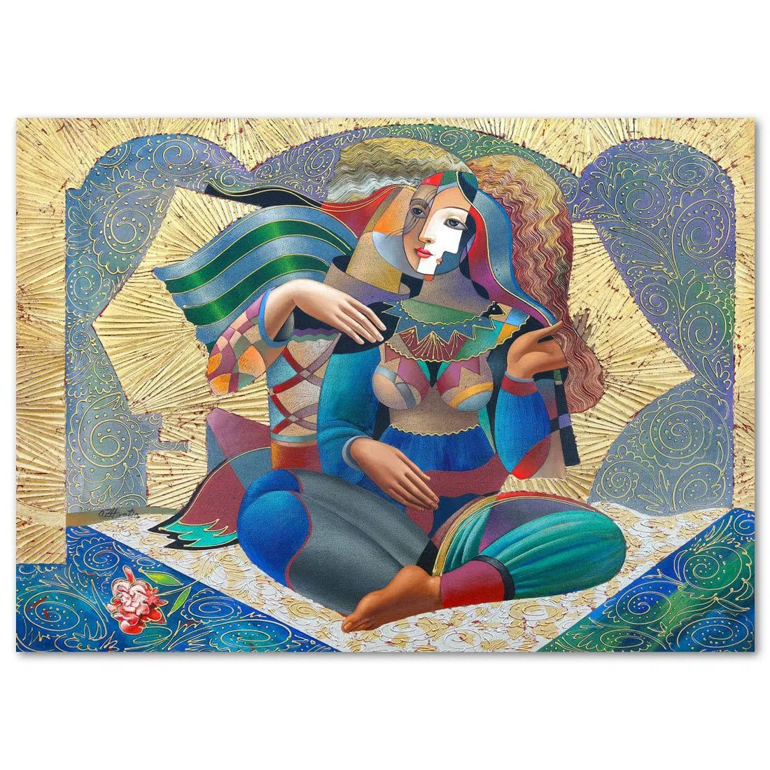 Oleg Zhivetin- Original Mixed Media on Canvas "Magic Carpet"