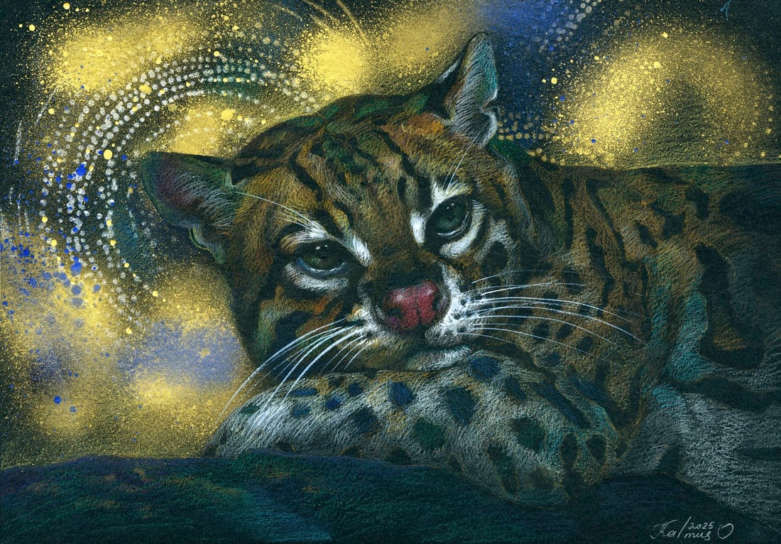 Olena Kalmus (Ukraine,b 1996) mixed media painting